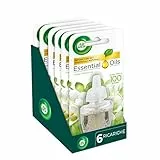 Airwick Ricariche per Diffusore di Oli Essenziali Elettrico, Confezione da 6 Ricariche, fragranza Fresia e Gelsomino