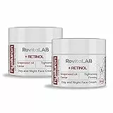 RevitaLAB Hyaluron Anti-Aging Day and Night Cream, Enriched with Retinol, Caviar and Red Grape for Ages 50 - 65, 50 ml (multipack)