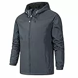 YOUTHUP Giacca da uomo con cappuccio casual Antivento impermeabile per Esterni Giacca