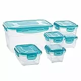 Amazon Basics Set di contenitori per alimenti, 6 pezzi