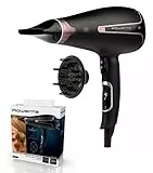 Rowenta CV7920 Silence AC Asciugacapelli, Silenziosità estrema, Motore AC 2300 W di lunga durata, Concentratore di 8 mm, Diffusore del volume, Tecnologia Hydra Protect, Capelli Morbidi e Lucenti