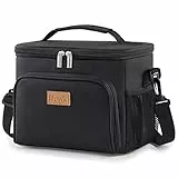 Lifewit Borsa Frigo Termica Porta Pranzo con Tracolla Regolabile, Borsa Riutilizzabile Congelabile a Prova di Perdite, per Adulti, Uomo, Donna, Lavoro, Picnic, Nero, 9L