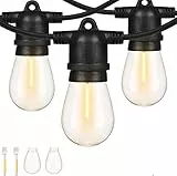 ZOTOYI Catena Luminosa Esterno 30 Metri, S14 LED Luci da Esterno Giardino con 30+2 Plastica Lampadine, IP65 Impermeabile Catena Luci Esterno Per Esterni Interni Giardino Terrazza Gazebo Partito