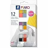 Staedtler- Pasta Modellante Fimo Soft, Confezione da 12 Assortiti, 12 x 25 g in Colori alla Moda, Fashion Halbblöcke, 8023 C12-5