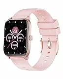 ASIAMENG Smartwatch Donna Orologio Contapassi Smart Watch Fitness Sportivo Cardiofrequenzimetro da Polso Saturimetro Notifiche Whatsapp Chiamate Messaggi Android iOS Impermeabile IP68 Elegante Rosa