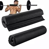 xianzhanEU 2 imbottiture per il collo, per bilanciere, in spugna con chiusura in velcro, per squat, polmoni, fitness (nero)
