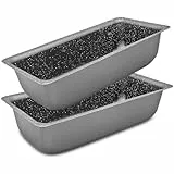 Menax - Set di 2 Teglie da Forno con Rivestimento Antiaderente - Stampo da Forno Plumcake in Alluminio - Set di 2 Stampi Rettangolari per Dolci - 30 cm - Made in Italy