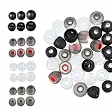 Luvadeyo 48 Pezzi di Gommini di Ricambio in Silicone, Gommini di Ricambio in Silicone, Cuscinetti di Ricambio Accessori per Auricolari in-Ear, 3 Taglie (S/M/L)