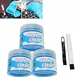 4 Pezzi Gel Pulizia Auto Interno accessori pulizia auto interno，Gel Universale per Pulizia Tastiera Pc Riutilizzabile ，Polvere da Automobili, Fotocamere, Tastiere e Stampanti,Gel Pulizia Tastiera