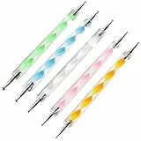 Penne Dotter per Nail Art， Penne per Manicure Attrezzo per Nail Art Nail Art Design Pittura Nail punteggia Detailing Pen，Effetto Marmoreo (5PCS)