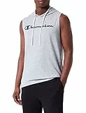 Champion Legacy American Classics Logo S/L Hooded Canotta con Cappuccio, Grigio Melange, S Uomo