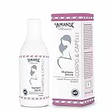 L'AMANDE - Shampoo Doccia e Bagnoschiuma Delicato con Vitamina E, Lenitivo e Anticaduta, Docciaschiuma Gel Detergente e Doccia Shampoo Idratante Corpo e Capelli, Bagno Schiuma Malva Bio - Mamma 250 ml