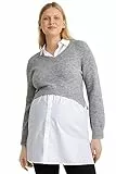 C&A Donna Maglione, Effetto sovrapposto Moda Premaman Grigio Chiaro L