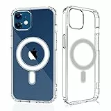 Losvick Magnetico Cover per iPhone 12 Mini, Custodia iPhone 12 Mini Trasparente Ibrido TPU + PC Sottile Antiurto Antigraffio Protettiva Cover per iPhone 12 Mini, 5.4 Pollice