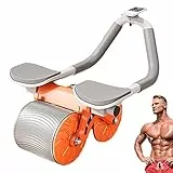 Ab Roller Ruota | Attrezzatura per ruote addominali a rimbalzo automatico per la forza del nucleo | Attrezzature da palestra per la casa Ruote per esercizi per muscoli addominali con supporto per