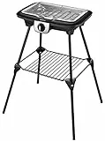 Tefal Barbecue elettrico multifunzione Easy Grill 2 in 1 cottura bbq griglia e piastra uso interno e esterno 2100 W Barbecue su gambe Nero