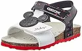 Geox B Sandal Chalki Girl, Sandali Bambine e ragazze, Bianco/Nero (White/Black), 23 EU