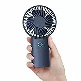 JISULIFE Ventilatore Portatile da 4000 mAh [Tempo di Raffreddamento Max 20 ore] Mini Ventilatore,Ricaricabile USB Ventilatore, Alimentato a Batteria con 3 Velocità per Viaggio/Pendolarismo/Trucco-Blu