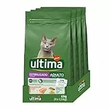 Ultima Cibo per Gatti Sterilizzati con Salmoni -Confezione da 4 x 1,5 kg - Totale: 6 kg