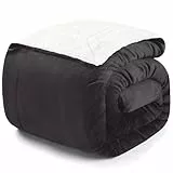 Blumtal Coperta Premium Plaid Sherpa 150 x 200 cm - coperta pile certificata OEKO-TEX® di alta qualità, come copri divano, copriletto o coperta da soggiorno, Antracite