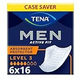 Assorbente di protezione per incontinenza maschile Tena Men - Livello 3 - Cartone da 16x6