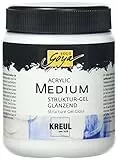 KREUL 87105 - Solo Goya Acrylic medium vasetto da 250 ml Gel a struttura lucida Consistenza cremosa, applicabile con una spatola Trasparente e lucido dopo l'asciugatura Può essere colorato