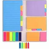 ZOCONE Scrivibile Note Adesive, 535 Fogli Note Appiccicose Autoadesive Note Adesive Blocchetti Memo Adesivi Colorate Foglietti di Note Adesive, Portabile, Adatto per Scuola ed Ufficio