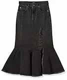 Pinko Bombire Gonna Pj819 Denim Blac, I90_Dark Grey, 36 Donna