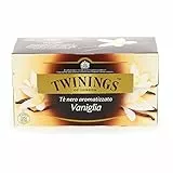 Twinings, Tè Nero Aromatizzato alla Vaniglia, Sapore Delicato e Avvolgente, Infusi e Tisane, Confezione da 25 Filtri