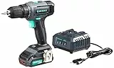 Amazon Basics Denali by SKIL Kit trapano avvitatore da 18V (20V max), include batteria da 2Ah e 2,4A caricabatteria, 1/2 pollice, Blu