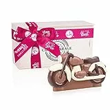 Motocicletta al cioccolato in scatola di legno Idea regalo da offrire | Bambino | Ragazzo | Papà | Nonno | Senza alcool | Annata | Collezione | biker | Regalo divertente | Donna | Festa del papà