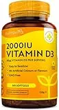 Vitamina D 2000 IU (50μg) - 365 Capsule Softgel - Fornitura per 6 Mesi - Integratore In Pillole Di Vitamina D Colecalciferolo - per mantenere Ossa, Denti, e Articolazioni Muscolari Sani - Nutravita