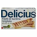 Delicius Filetti di Sardina Grigliata all'olio di oliva, 90g (10 pezzi)