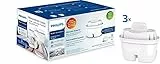 Phillips - AWP211, Filtro dell'acqua Micro X Clean, cartucce per filtrazione dell'acqua, compatibile con brocche Philips e principali marche, cartuccia ovale, confezione 2+1