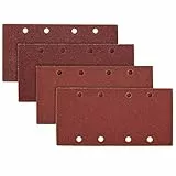 Navaris Fogli abrasivi 93x187mm 25 pezzi - grana 5x P40/60/80 10x P100 - carta abrasiva per legno metallo - carta abrasiva universale per levigatrice