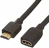 Amazon Basics - Cavo prolunga HDMI ad alta velocità, maschio/femmina, 1,8 metri