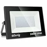 Blivrig 300W Faretto LED da Esterno, 30000LM Proiettore Faro LED, Bianco Freddo 6000K,Impermeabile IP66 Fari LED Lampada Luce di Sicurezza Potente Super Luminosa per Giardino Corridoio Cortile