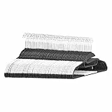 Amazon Basics - Grucce in plastica, antiscivolo, resistenti, con gomma e barra orizzontale, colore bianco, Confezione da 50