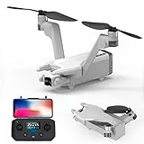 X-IMVNLEI 2.7K GPS Drone con Telecamera, Bicottero a forma di V, Droni Gimbal a 2 Assi, Drone Professionale FPV RC Bicottero, 5G WiFi FPV Trasmissione, Motori Brushless, 18 Minuti di Volo, Seguimi