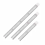 Hwtcjx righello metallo, righello di precisione, 3 pezzi righello acciaio, Realizzato in acciaio inossidabile, ha due scale in pollici e centimetri, per ingegneria, insegnamento (20cm, 30cm, 40cm)