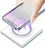 Caricabatterie Senza Fili, 15W Rapida Caricatore Wireless per iPhone 15/14/14 Pro Max/13 Pro Max/12 Mini/13/12/SE/11 Pro Max, Samsung Galaxy S21/S20/S10/Note 10/9/8 -Bianco