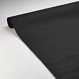 LE NAPPAGE ARTS DE LA TABLE - Tovaglia da tavolo in carta goffrata nera - riciclabile e biodegradabile - Tovaglia di carta nera in rotolo da 1,18 x 20 metri 71290