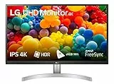 LG 27UL500P Monitor 27' UltraHD 4K LED IPS HDR 10, 3840x2160, 5ms, AMD FreeSync 60Hz, HDMI 2.0 (HDCP 2.2), Display Port 1.4, AUX, Flicker Safe, Bianco