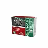 Konstsmide catena luminosa a micro LED, 20 diodi a luce bianca calda, 24 V trasformatore interno, cavo verde 6351 – 120