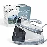 Imetec Rapidvapor Ferro da Stiro Generatore di Vapore, Piastra Fluid Ceramic a Rapido Riscaldamento, Leggero, Sistema di Pulizia Calc Clean, Colpo Vapore 240 g, 2400 W, 5 Bar Pump