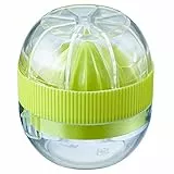 Westmark Spremiagrumi compatto con vaschetta e coperchio, Diametro: 7,2 cm, Capacità: 50 ml, Plastica, Fresh and Fruity, Trasparente/Verde, 30932280
