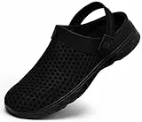 SAGUARO Zoccoli e Sabot Uomo Donna Sandali da Spiaggia Antiscivolo Ciabatte Giardino Traspirante Scarpe da Mare Estive Pantofole Outdoor, 081 Nero Brillante, 44 EU
