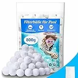 Ufoepv Sfere Filtranti per Piscina, 800g Palline Filtro Piscina Sostituisce 28kg di Sabbia Ultra Leggera Riutilizzabile per Filtri Prodotti Piscina per Sistemi di Filtrazione