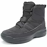 Gaatpot Stivali da Neve Donna Stivaletti Inverno Caldo Fodera Impermeabili Scarpe Invernali Boots Nero 37