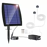 Pompa di Ossigeno Solare, Aeratore per Laghetto Solare da 2,5 W, Eratore per Acquario,Ossigenatore Solare,1800 mAh Aeratore per Laghetto Solare,con Pietra Aerea Tubo per Ossigeno,per Laghetti, Acquari